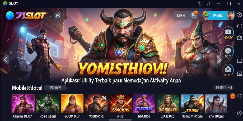 Tampilan antarmuka aplikas 171SLOT yang modern dan mudah digunakan.