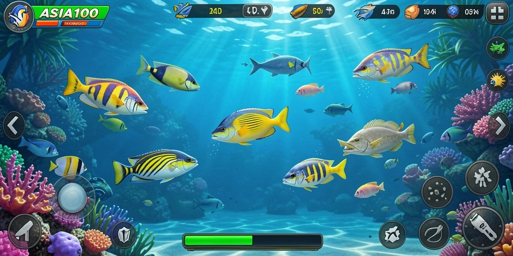 Screenshot gameplay Tembak Ikan yang penuh aksi dan seru.