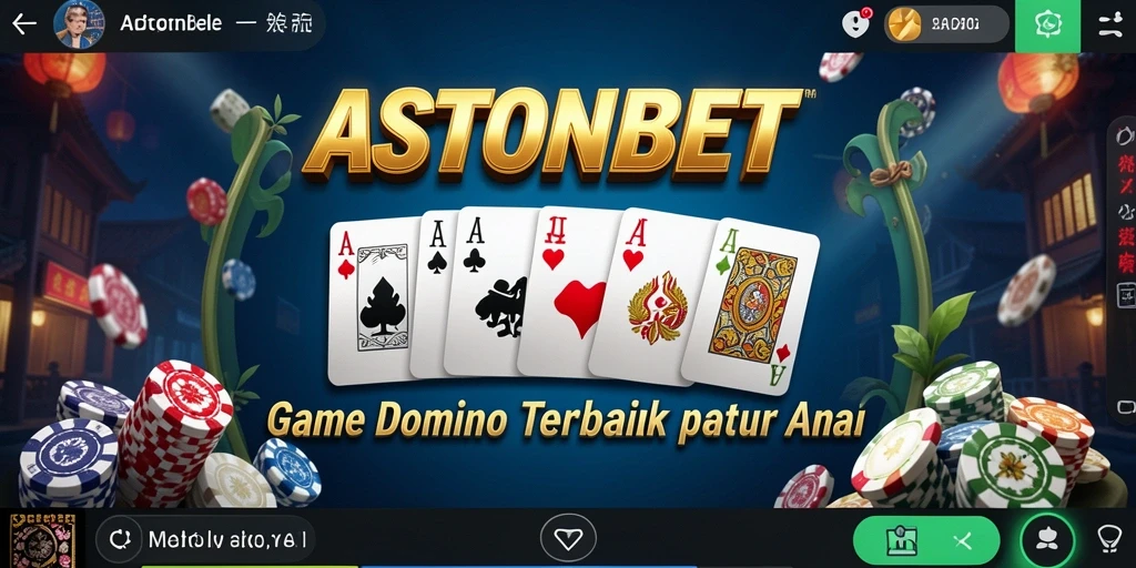 Tampilan gameplay seru dalam ASTONBET dengan elemen Domino.