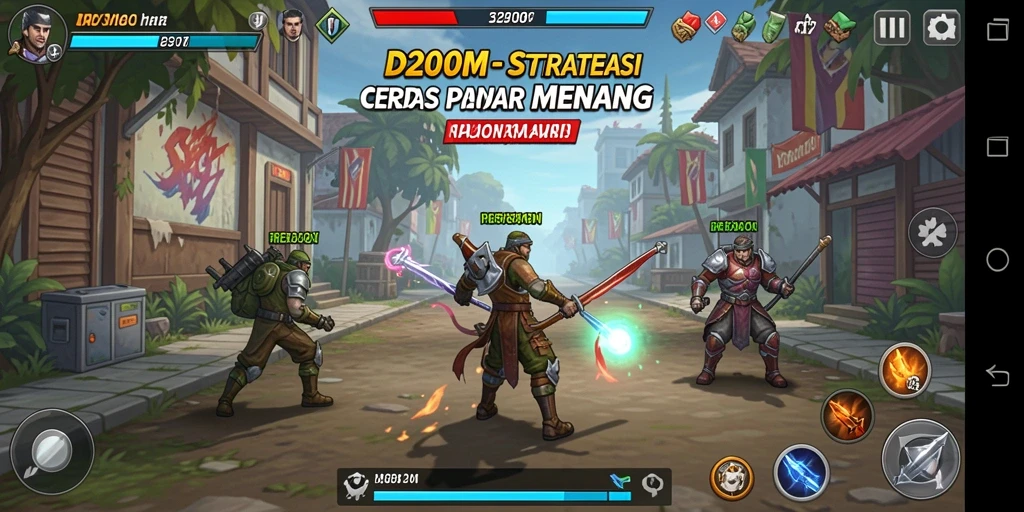 Tampilan gameplay D200M dengan strategi mendalam dan grafis menarik.