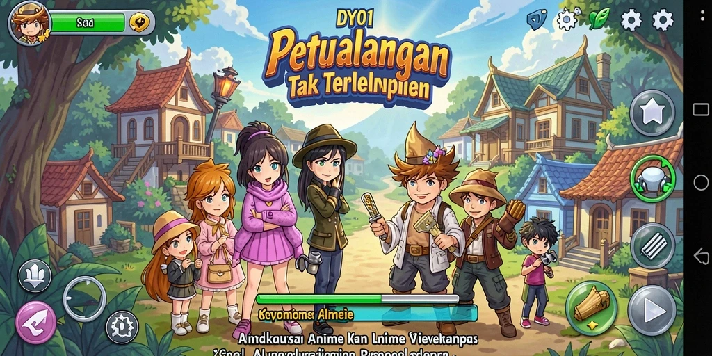 Tampilan menarik dari gameplay DY01 yang penuh aksi anime.