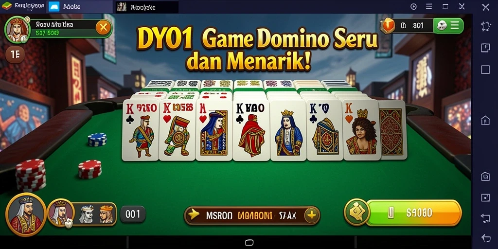 Gameplay DYO1 yang seru dengan kartu domino yang menarik.