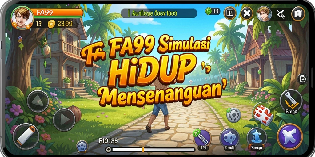 Tampilan gameplay menunjukkan karakter di dunia simulasi yang dinamis.