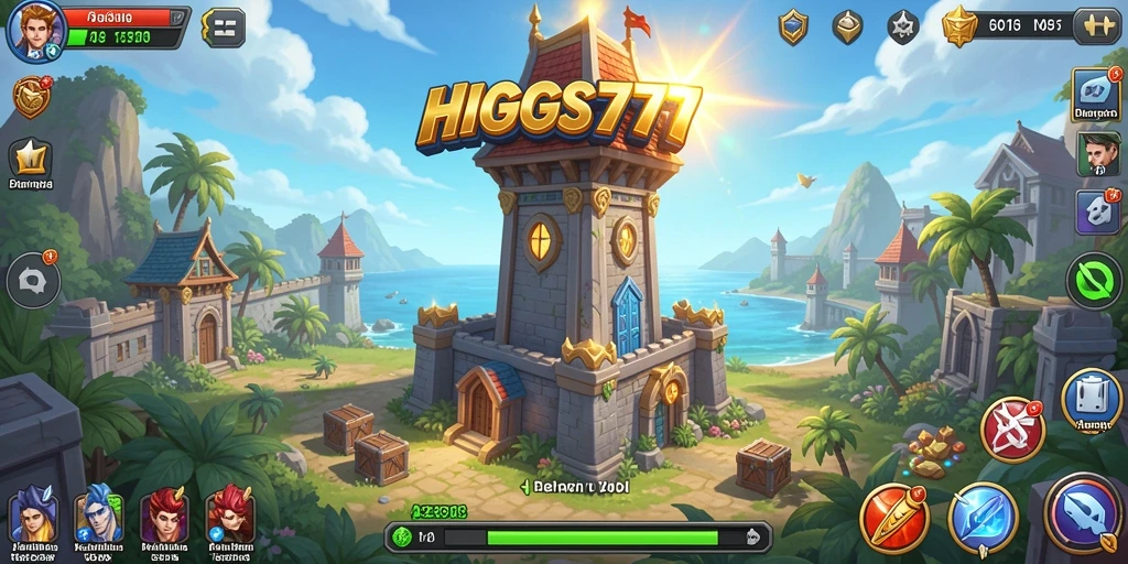 Screenshot yang menampilkan serangan musuh di Tower Defense HIGGS777.
