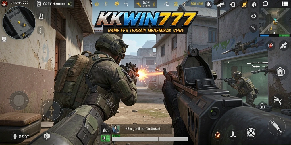 Tampilan gameplay seru dalam KKWIN777 dengan aksi menembak intens.