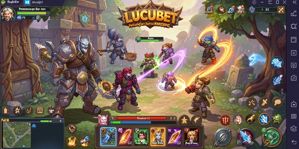 Gambaran gameplay menarik LUCUBET dalam dunia MMORPG.