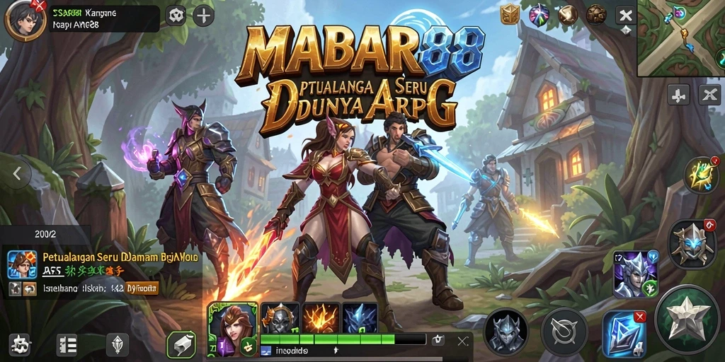Tampilan gameplay MABAR88 yang memukau dalam petualangan ARPG.