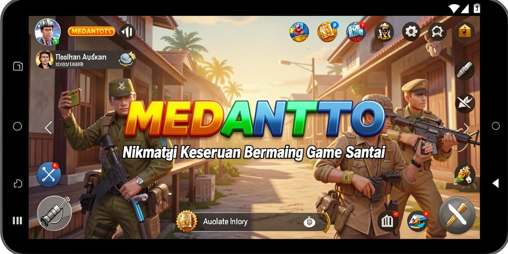 Screenshot utama MEDANTOTO menunjukkan gameplay santai yang menarik.
