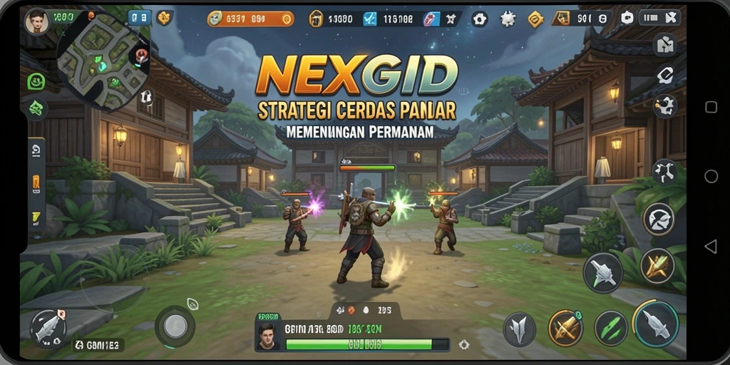 Tampilan gameplay NEXGID dengan rencana strategi yang mendetail.