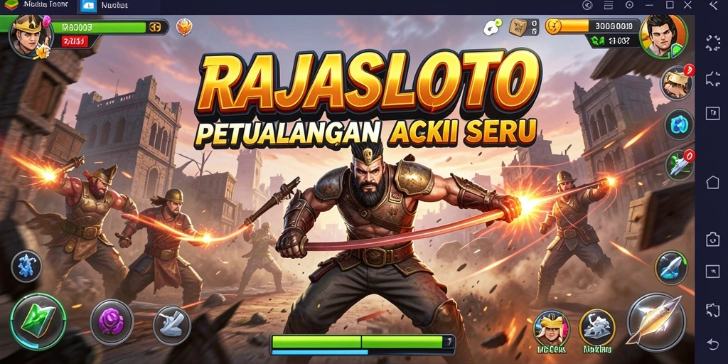 Tampilan seru gameplay RAJASLOTO yang penuh aksi.