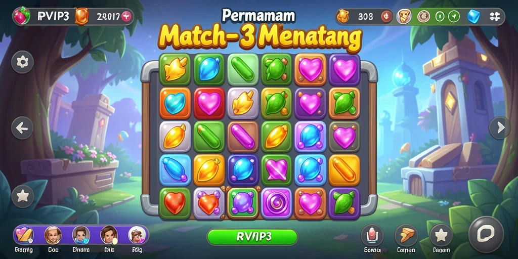 Tampilan menarik dari gameplay RPVIP3 yang penuh warna.