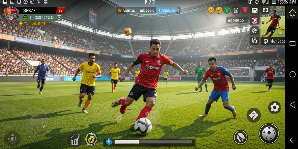 Tampilkan gameplay SR877 dengan grafis sepak bola yang menakjubkan.