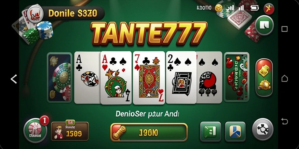 Tampilan gameplay seru dalam TANTE777 dengan Domino.