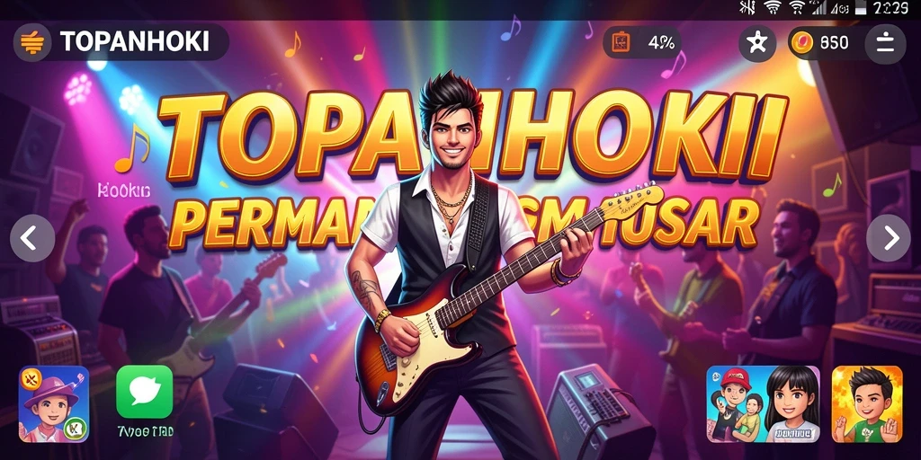 Gameplay menarik di TOPANHOKI dengan berbagai lagu.
