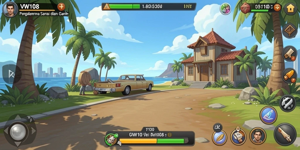 Tampilkan gameplay menarik dari VW108 yang santai dan menyenangkan.