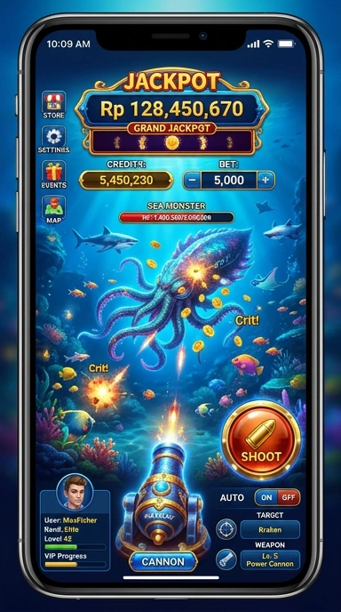 Tampilan antarmuka maxslot yang sederhana.